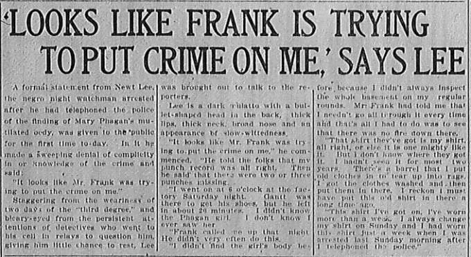 'Looks like Frank is Trying to Put the Crime on Me'