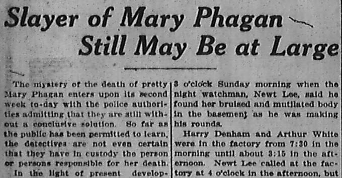 Slayer of Mary Phagan May Still Be At Large