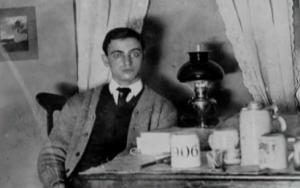 In this rare photograph from his days at Cornell University, Leo Frank stares wide-eyed at the camera, a characteristic expression for him.